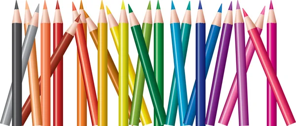 Conjunto vetorial de lápis coloridos — Vetor de Stock