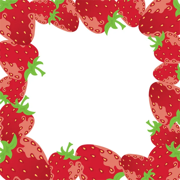 Bingkai strawberry - Stok Vektor