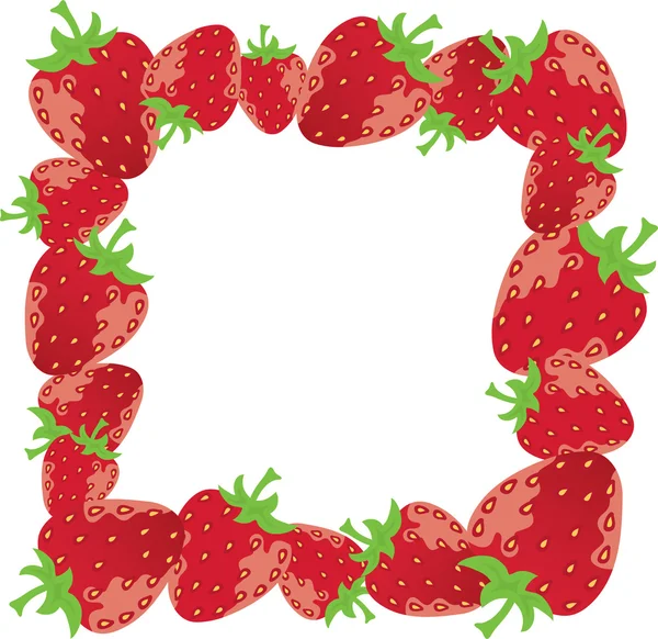 Bingkai strawberry - Stok Vektor