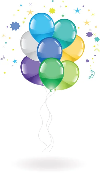 Festlich bunte Luftballons — Stockvektor
