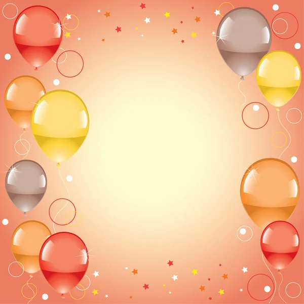 Εορταστική πολύχρωμα μπαλόνια — Διανυσματικό Αρχείο