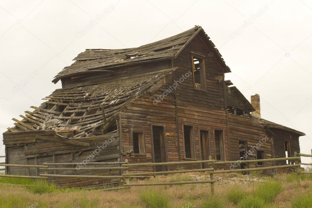Old cabin in ruins