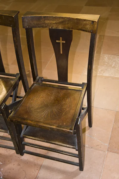 Церковь стул — стоковое фото