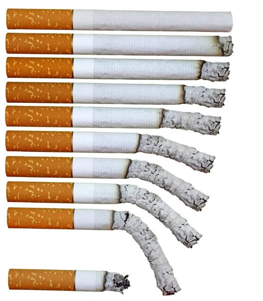 Fases do cigarro — Fotografia de Stock