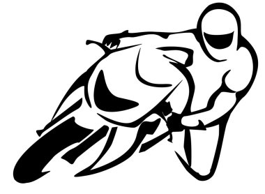 Motorcycle rider clipart