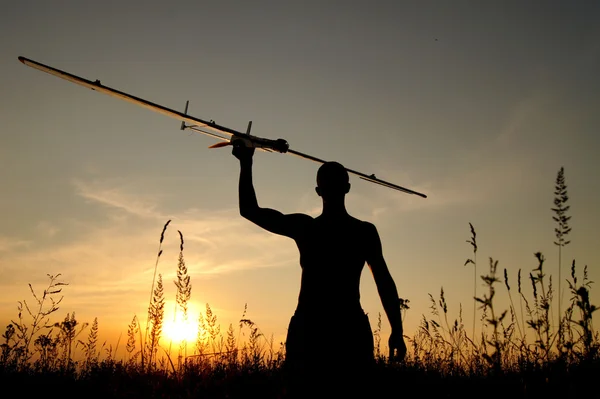 stock image Silhouette of a man