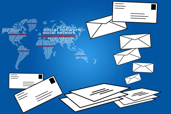 Mail comunicazione mondiale . — Foto Stock