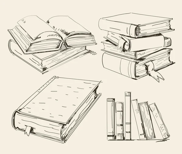 Böcker stack — Stock vektor