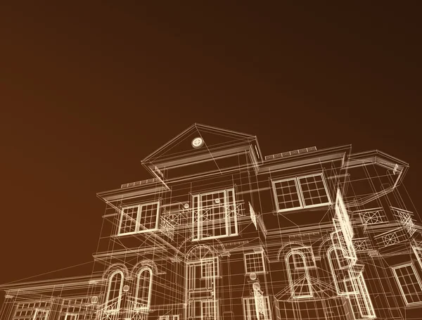 3D нічия будинку — стокове фото
