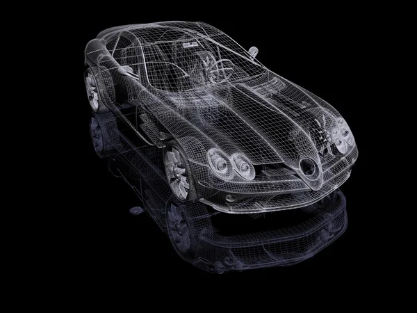 รถยนต์ 3D — ภาพถ่ายสต็อก
