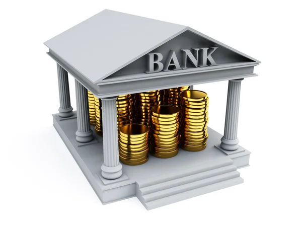 Bank 3d render — Stockfoto