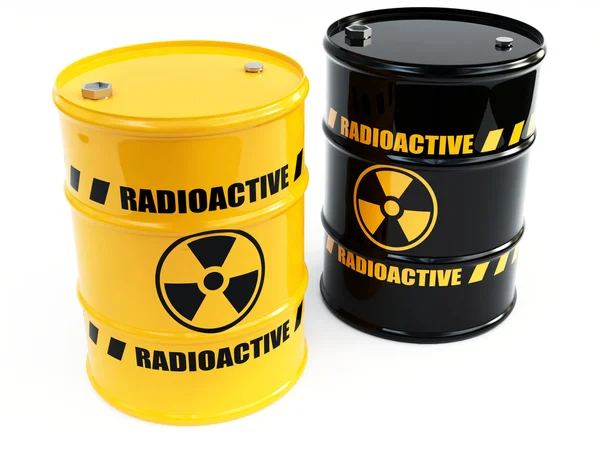 Barili radioattivi — Foto Stock