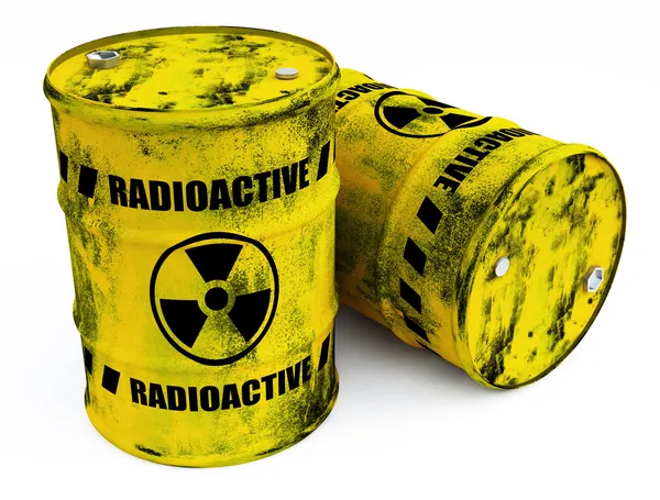 Radioaktív hordók — Stock Fotó