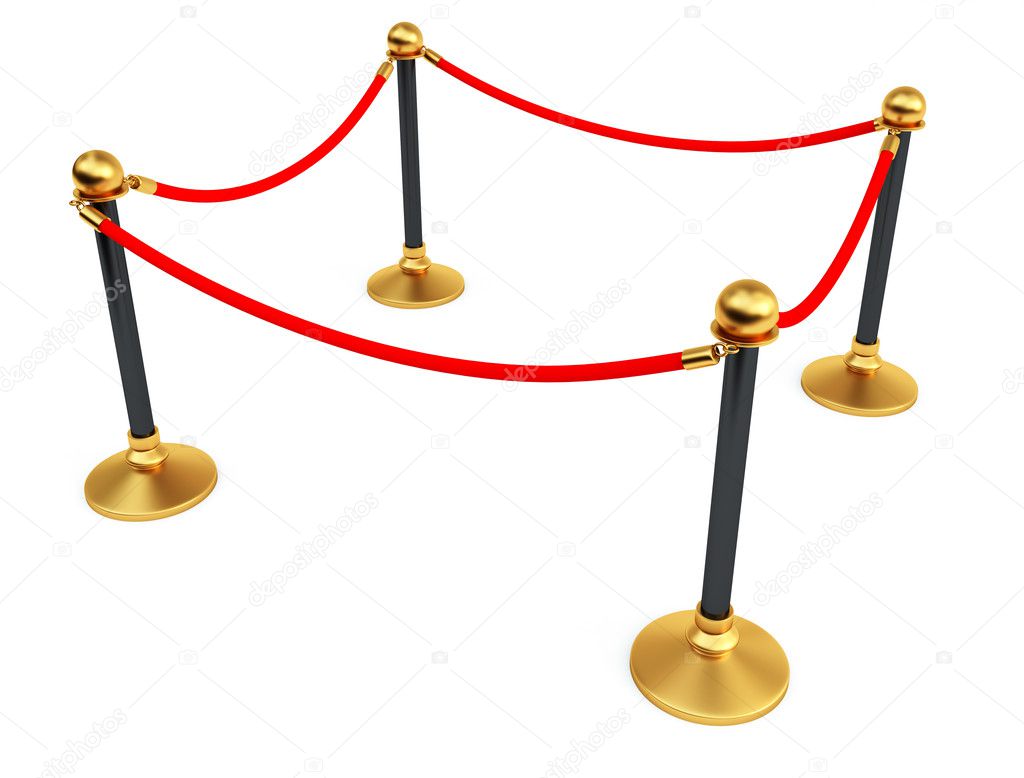 Gold stanchions