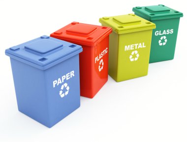 Containers for recycling clipart