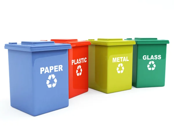 Behållare för återvinning — Stockfoto