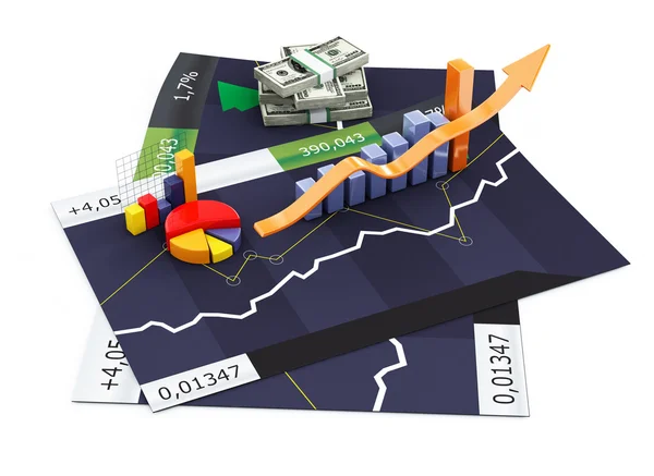 3D üzleti diagram — Stock Fotó