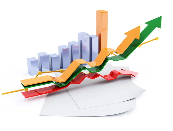 3d business chart — Stock Photo, Image