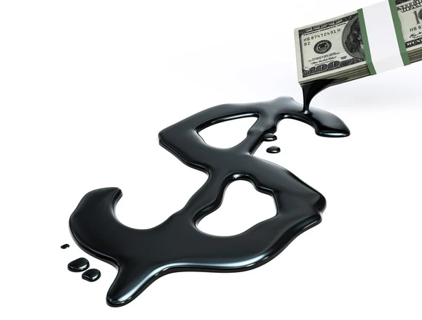 Dollars and oil — Stock Photo, Image