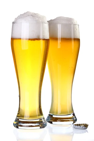 Deux verres de bière — Photo