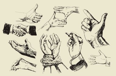 Hands collection clipart