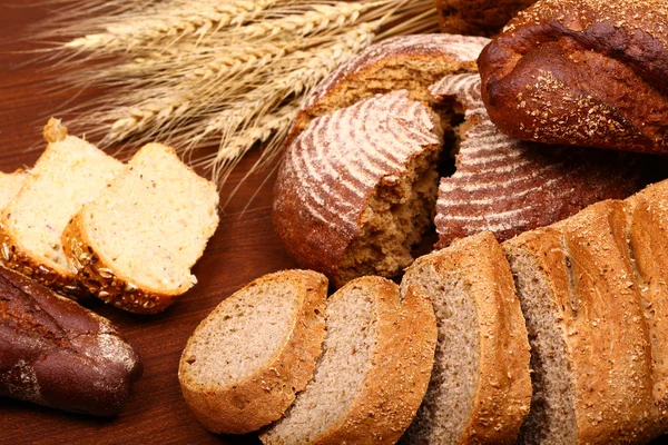 Sortimento de pão Fundo — Fotografia de Stock