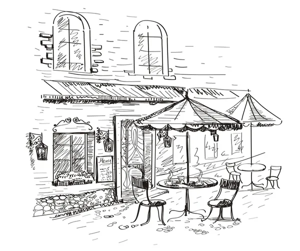 Café de rue — Image vectorielle