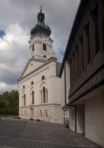 在匈牙利 gyor 镇的圣母玛利亚大教堂 — 图库照片