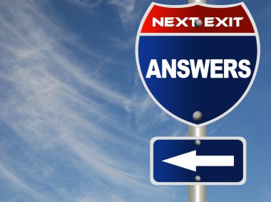 Answers road sign clipart