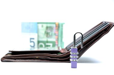 Abstract unlock your wallet clipart