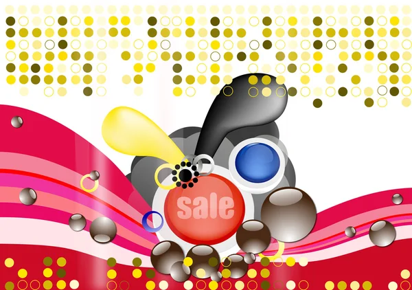 Kleurrijke verkoop poster — Stockfoto