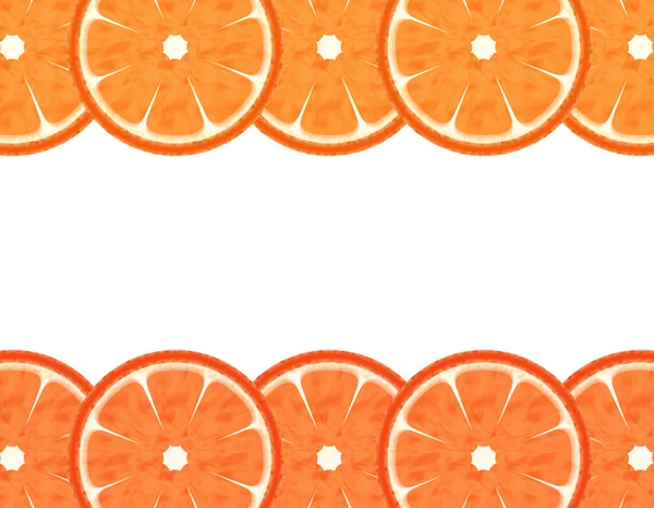 Slice grapefruit border — Stock Photo, Image