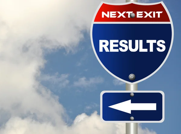Results road sign — Stock Photo, Image