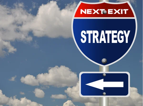 Strategy road sign — Stock Photo, Image