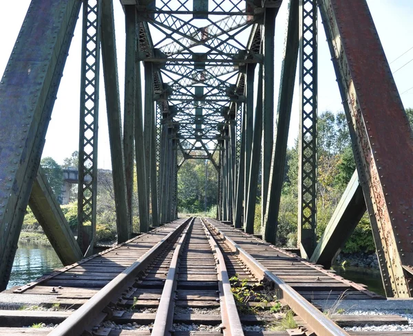 Ponte ferroviária de grande plano — Fotografia de Stock