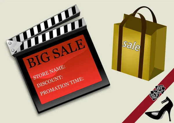 Big sale film slate poster — Stock Photo, Image