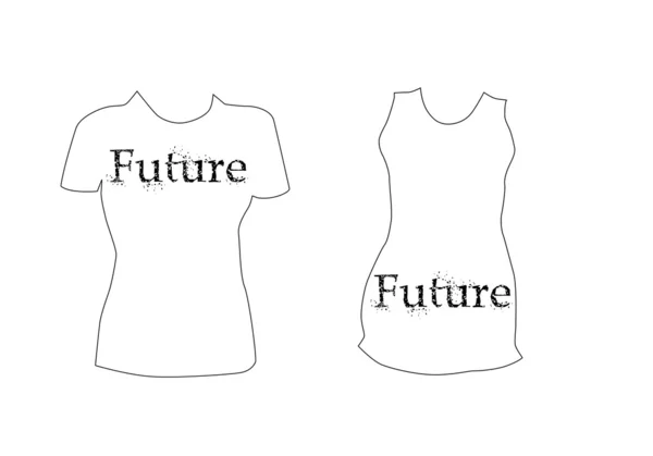 抽象未来 t 恤 — 图库照片