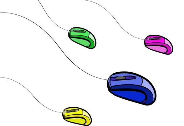 Ratón de ordenador colorido abstracto —  Fotos de Stock