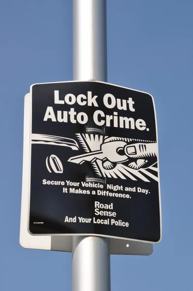 Bloccare prevenire il crimine auto — Foto Stock