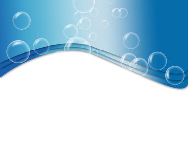 Abstract deep water and bubbles background clipart