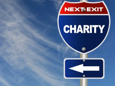 Charity road sign clipart