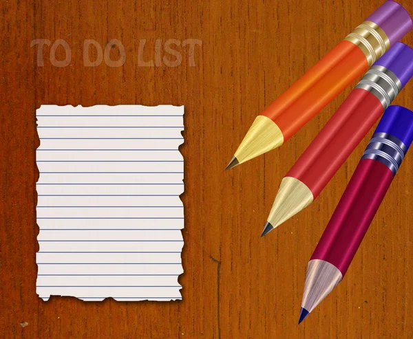 To do list on wood background — Stock Photo, Image