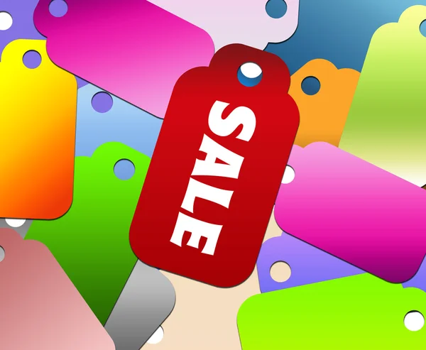 Colorful design sale tags background — Stock Photo, Image