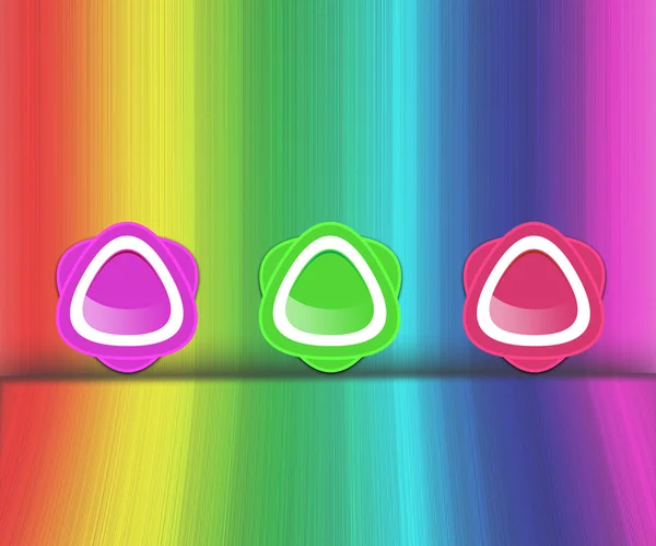 Ícones no arco-íris backgtound — Fotografia de Stock