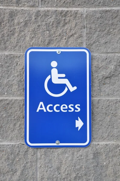 Disable access sign on wall — Stock Photo, Image