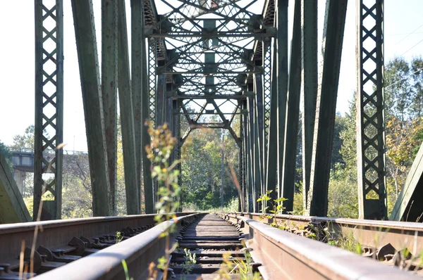 マクロ鉄道橋 — ストック写真