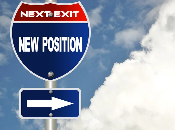 New position road sign — Stock Photo, Image