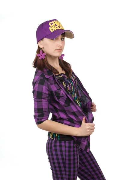 The girl with cap — Stock Photo, Image