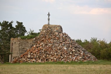 doğal saskatchewan eski kilisede moloz