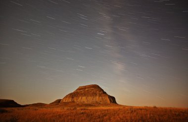 Kale butte ve doğal saskatchewan yıldız parça ay yaktı